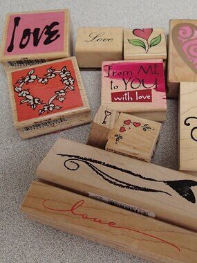 Love/ Hearts Stampers set of 11